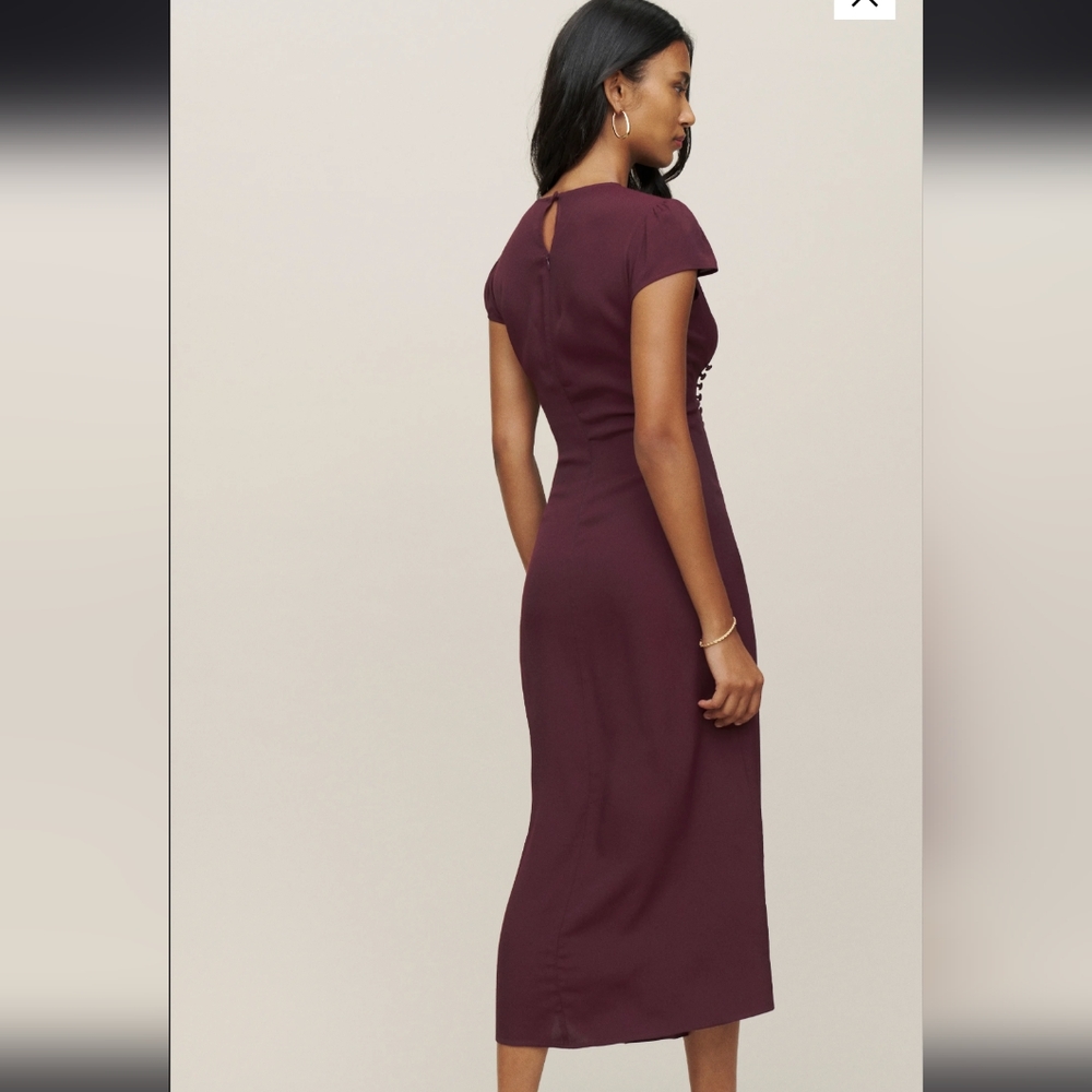 NEW Reformation Frasier Plum Midi Dress B1184